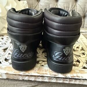 Gucci Hudson Black Padded High Top Sneakers Shoes Men’s US 11.5  - 10.5 G